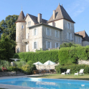 Chateau de Lamostonie, heated swimming pool